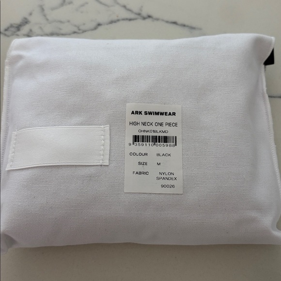 Ark Swimwear Black High Neck One Piece swimsuit size Medium - Picture 4 of 8